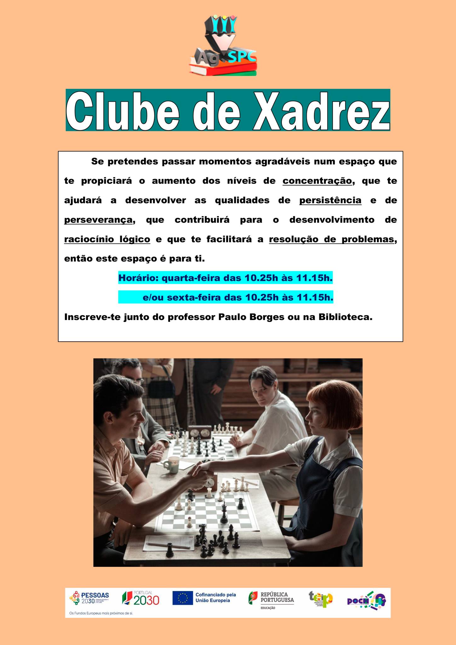 Santos abre novas vagas gratuitas para aulas de xadrez na segunda-feira